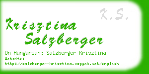 krisztina salzberger business card